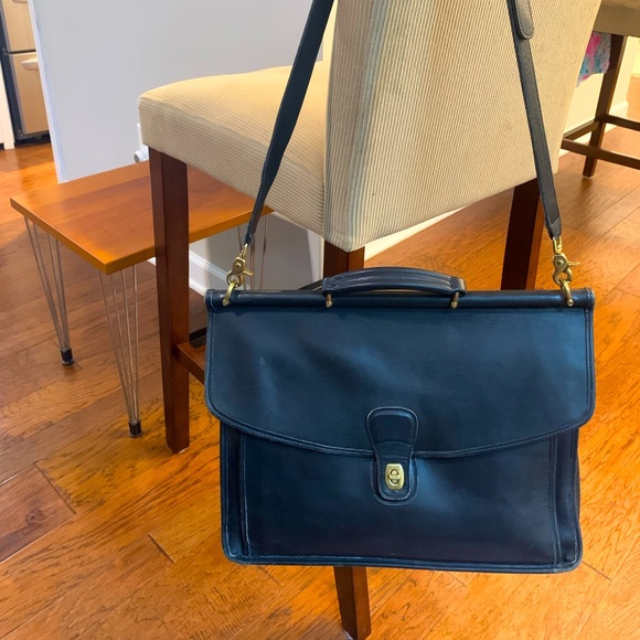 Coach Bags Vintage 9s Coach Black Leather Beekman Briefcase